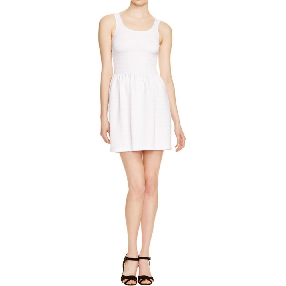NWT Aqua White Pintuck Dress